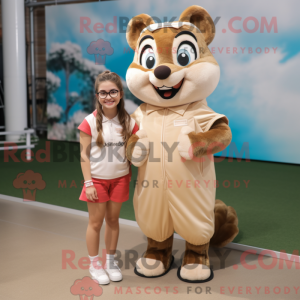 Cream Chipmunk mascot...