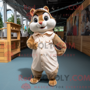 Cream Chipmunk maskot...