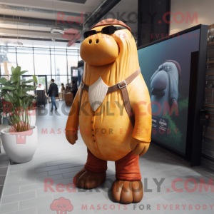 Rust Walrus mascot costume...