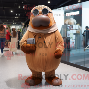 Rust Walrus mascot costume...