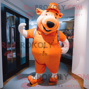 Orange Sow-maskotdraktfigur...