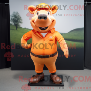 Orange Sow-maskotdraktfigur...