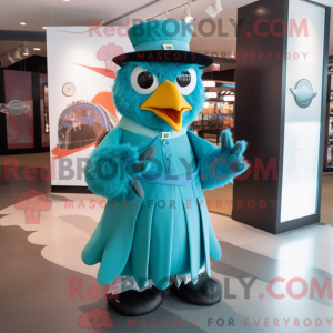 Cyan Eagle Maskottchen...