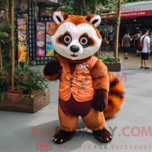 Brun Rød Panda máscara de...