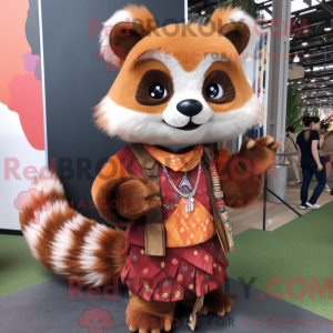 Brown Red Panda mascot...