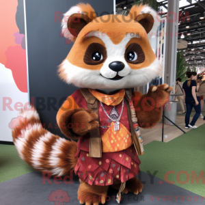 Brun Rød Panda máscara de...
