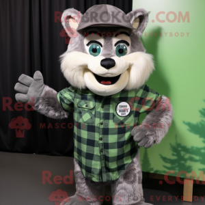 Grüner Waschbär Maskottchen...