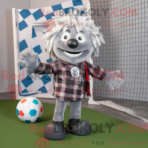 Grey Soccer Goal maskot...