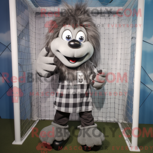 Gray Soccer Goal mascot...