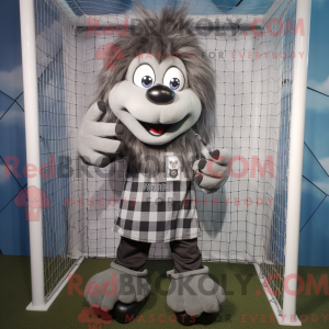 Grey Soccer Goal maskot...