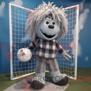 Grey Soccer Goal maskot...