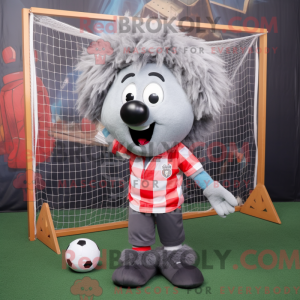 Gray Soccer Goal mascot...