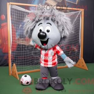 Grey Soccer Goal maskot...