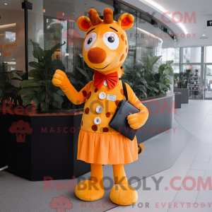 Orange Giraffe mascot...