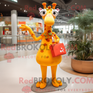 Orange Giraffe mascot...