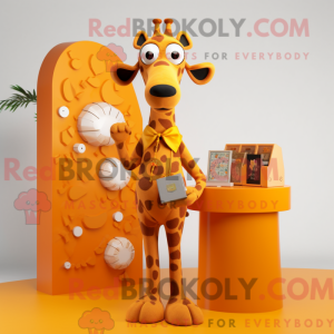 Orange Giraffe mascot...
