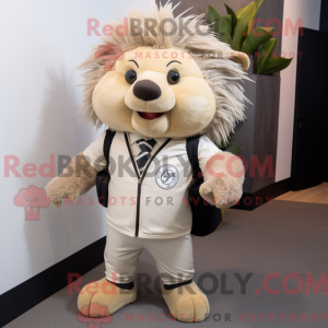 Beige Porcupine mascot...