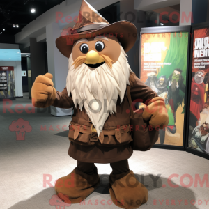 Brown Wizard mascot costume...