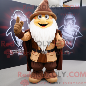 Brown Wizard mascot costume...