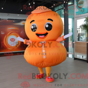 Orange Donut Maskottchen...