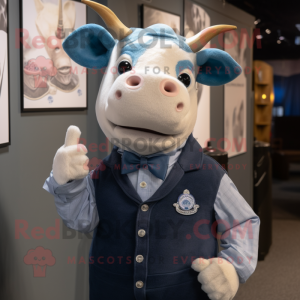 Blue Hereford Cow mascotte...