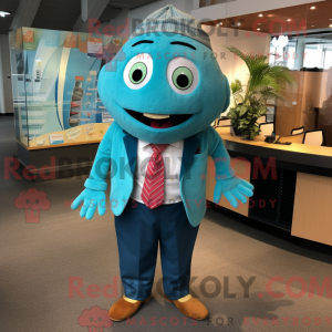 Turquoise Cod mascot...