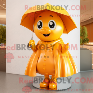 Gold Orange mascot costume...