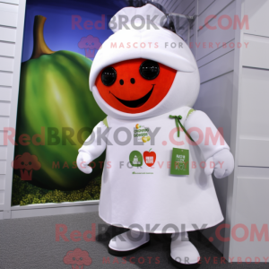 Hvid tomat maskot kostume...