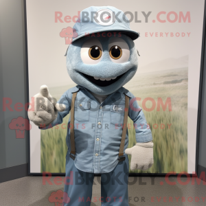 Gray Aglet mascot costume...