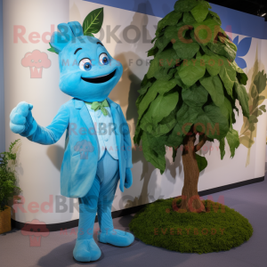 Sky Blue Beanstalk maskot...