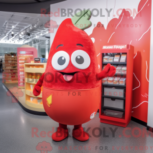 Red Mango mascot costume...