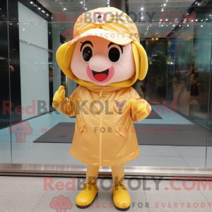 Gold Apricot mascot costume...