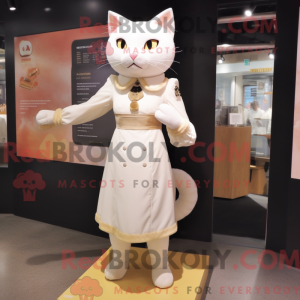 Cream Cat maskot...