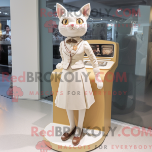 Cream Cat maskot...