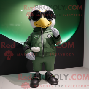 Máscara de pinguim verde...
