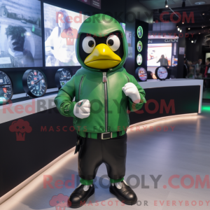 Grøn Penguin maskot kostume...