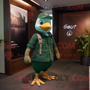 Forest Green Quail mascot...