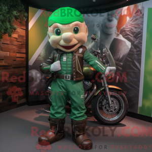 Green Irish Flag mascot...