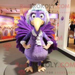 Lavendel kalkun maskot...