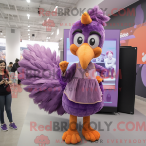 Lavendel kalkun maskot...