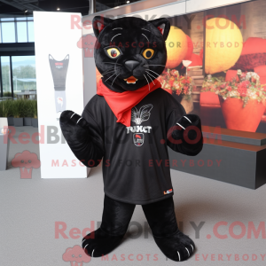 Black Puma mascot costume...