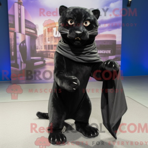 Zwart Puma-mascottekostuum...