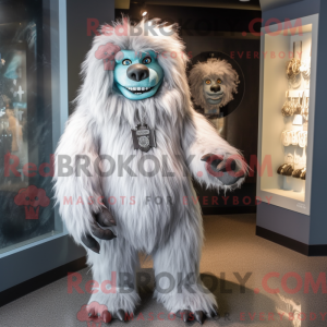 Grå Yeti-maskotdraktfigur...