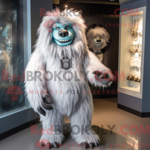 Gray Yeti mascot costume...