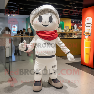 nan Miso Soup mascot costume character dressed with a Joggers and Pocket squares