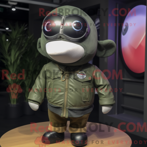 Olive Whale mascot costume...