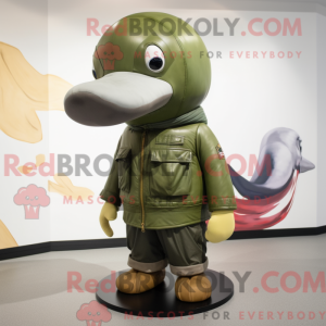 Olive Whale mascot costume...