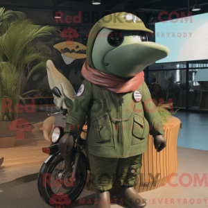 Olive Whale mascot costume...