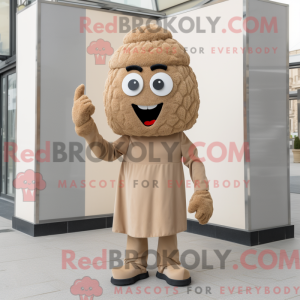 Beige Falafel maskot drakt...