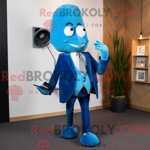 Postava maskota modrého...